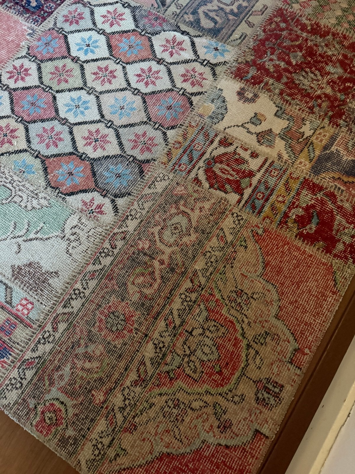IKEA SILKEBORG Kleurrijk Patchwork Vloerkleed 140x197cm, Ophalen, Gebruikt, Turks chenille, 100 tot 150 cm