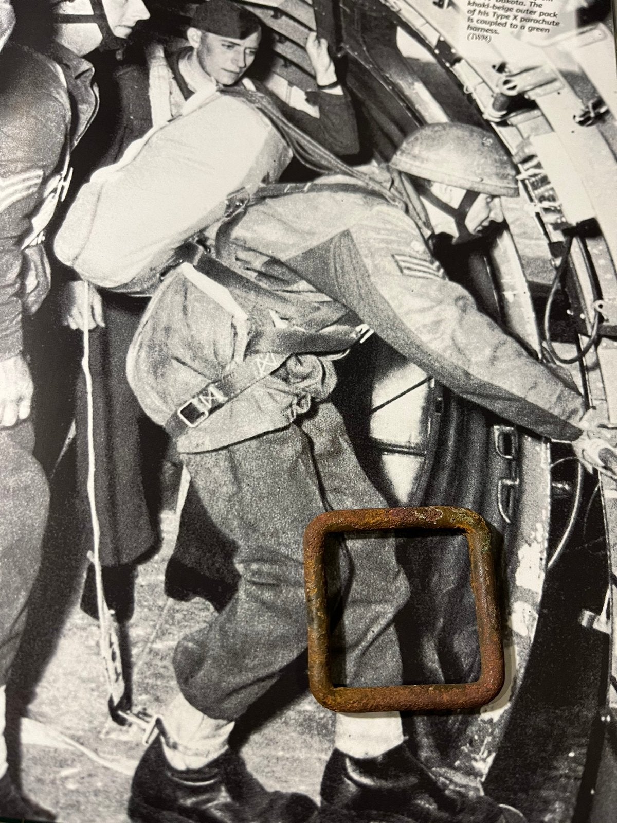 Wo2 X type parachute gesp, Ophalen of Verzenden, Luchtmacht, Engeland, Hulzen of Bodemvondsten