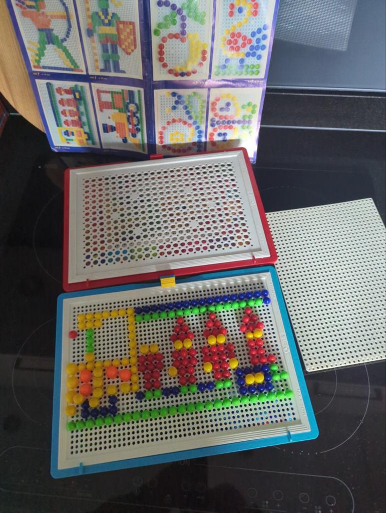 Vintage Spel: Creatief Prikbord met Prikkers, Ophalen of Verzenden, Gebruikt, Puzzelen