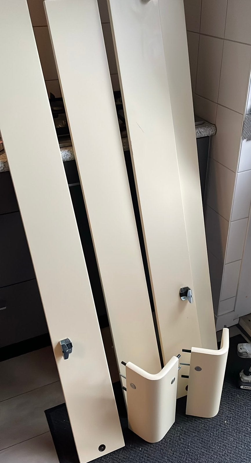 3x Auping Auronde bedombouw 160x200 in creme, grijs, lichtgr, Ophalen, Gebruikt, Beige, Tweepersoons