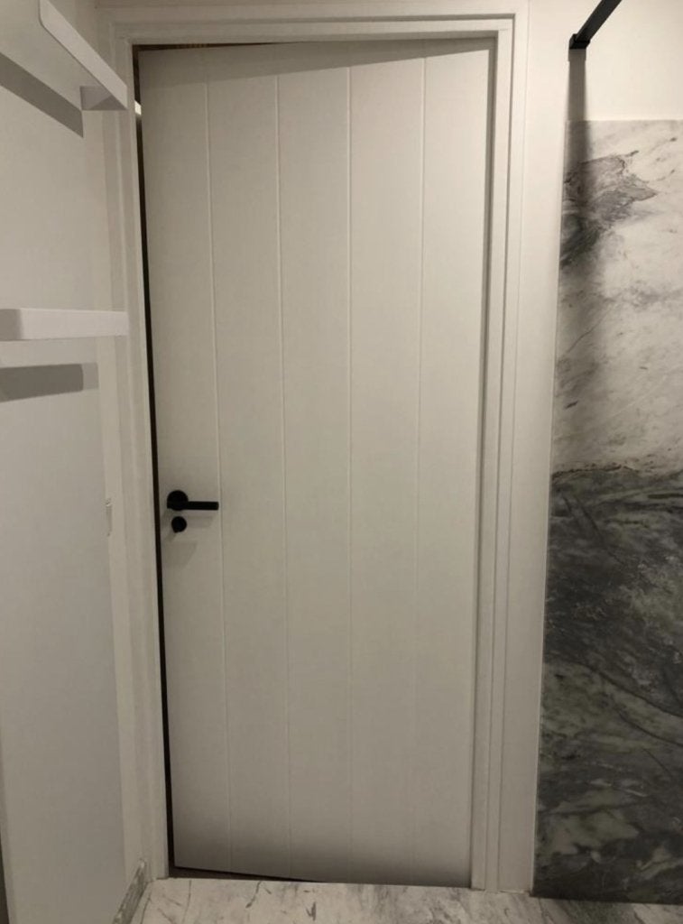 Freeslijndeur HF01 binnendeur wit voorbehandeld stomp/opdek, Doe-het-zelf en Verbouw, Niet ingevuld, 80 tot 100 cm, Binnendeur