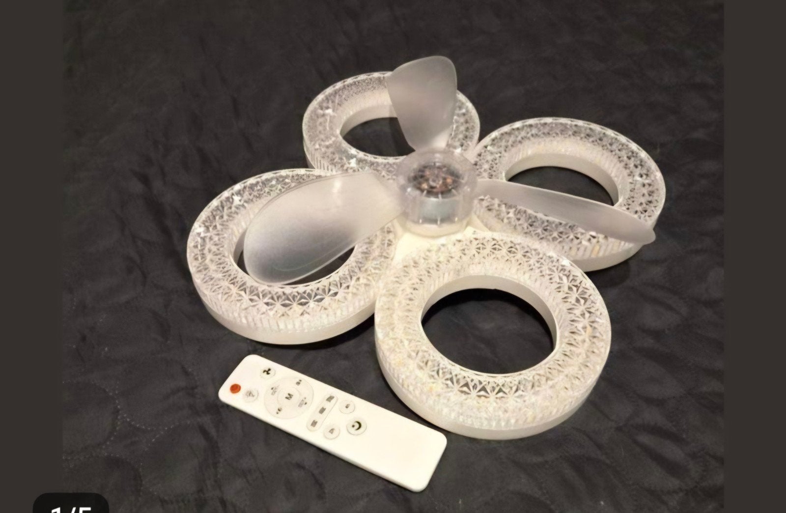 LED Plafondventilator met verlichting en afstandsbediening, Ophalen, Zo goed als nieuw, Oor- of Traguspiercing