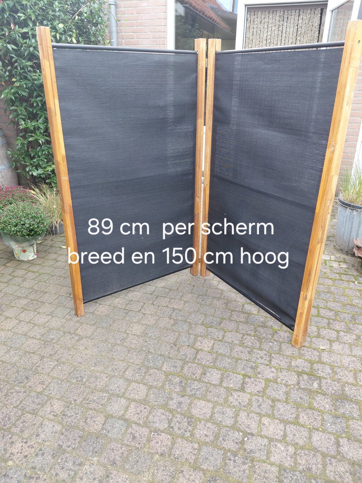 Mooi houten tuinscherm.Hoogte 150. 89 cm breed per scherm, Tuin en Terras, Ophalen, Hout