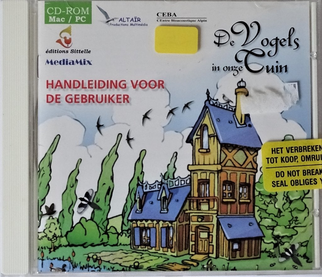 CD-ROM voor PC: DE VOGELS IN ONZE TUIN > VOGELGELUIDEN, Alle leeftijden, Inclusief doosje, Natuur, Nieuw in verpakking