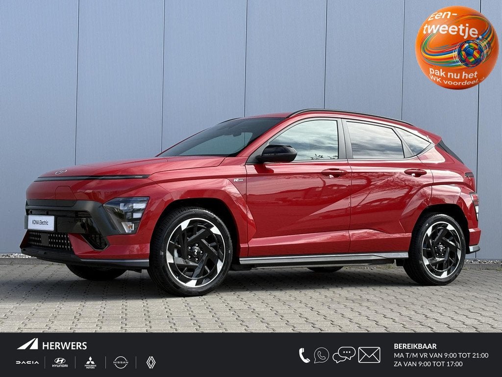 Hyundai Kona Electric N Line Business 64.8 kWh / €1000,- V, Auto's, Hyundai, Stof, 510 km, Nieuw, 204 pk