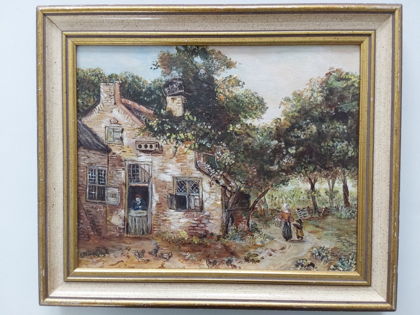 Schilderij boerderij, Ophalen, Origineel werk