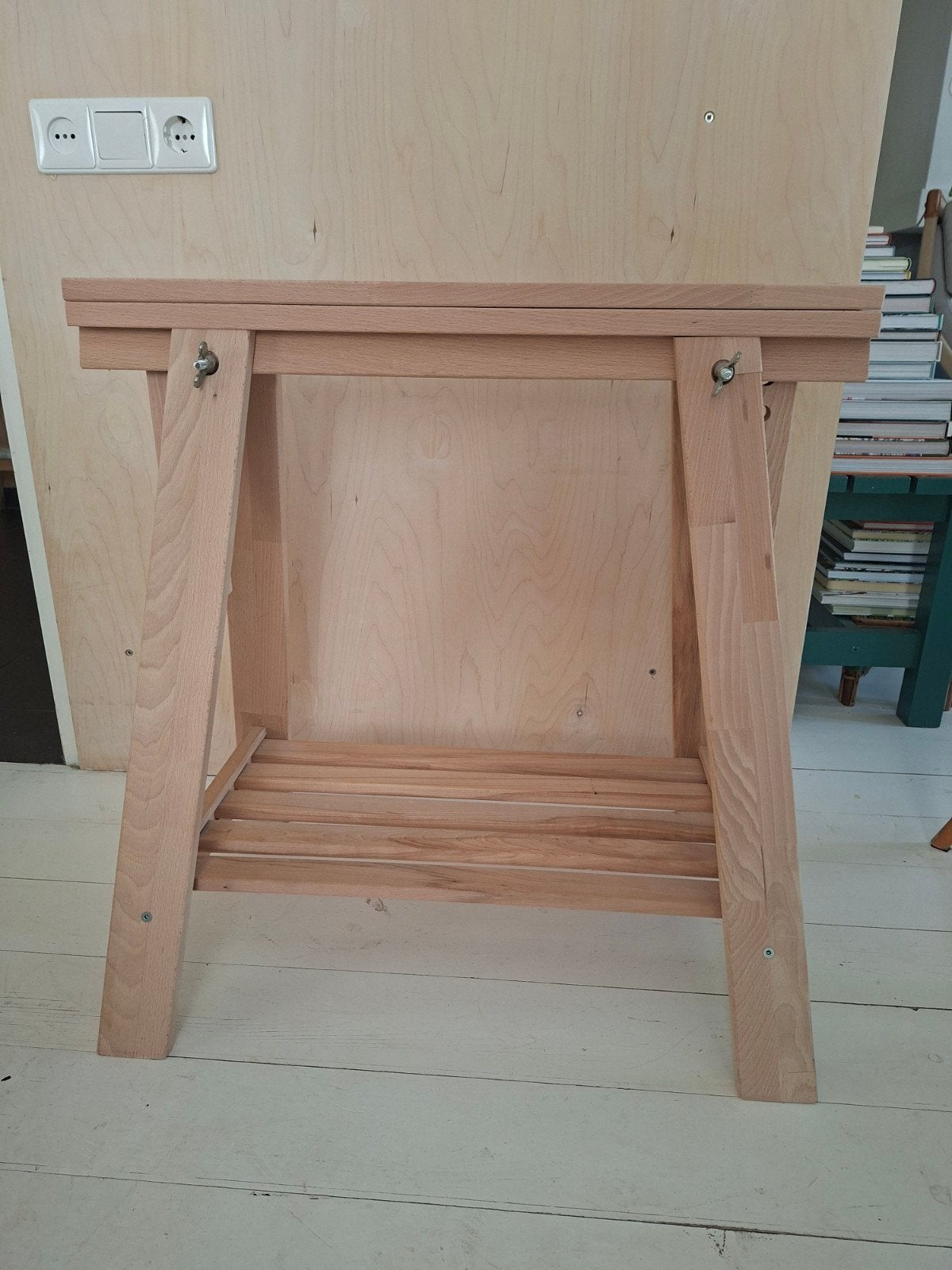 Houten schraag Ikea Mittback 2x, Ophalen, Gebruikt, Robuust, Functioneel, 55 tot 75 cm