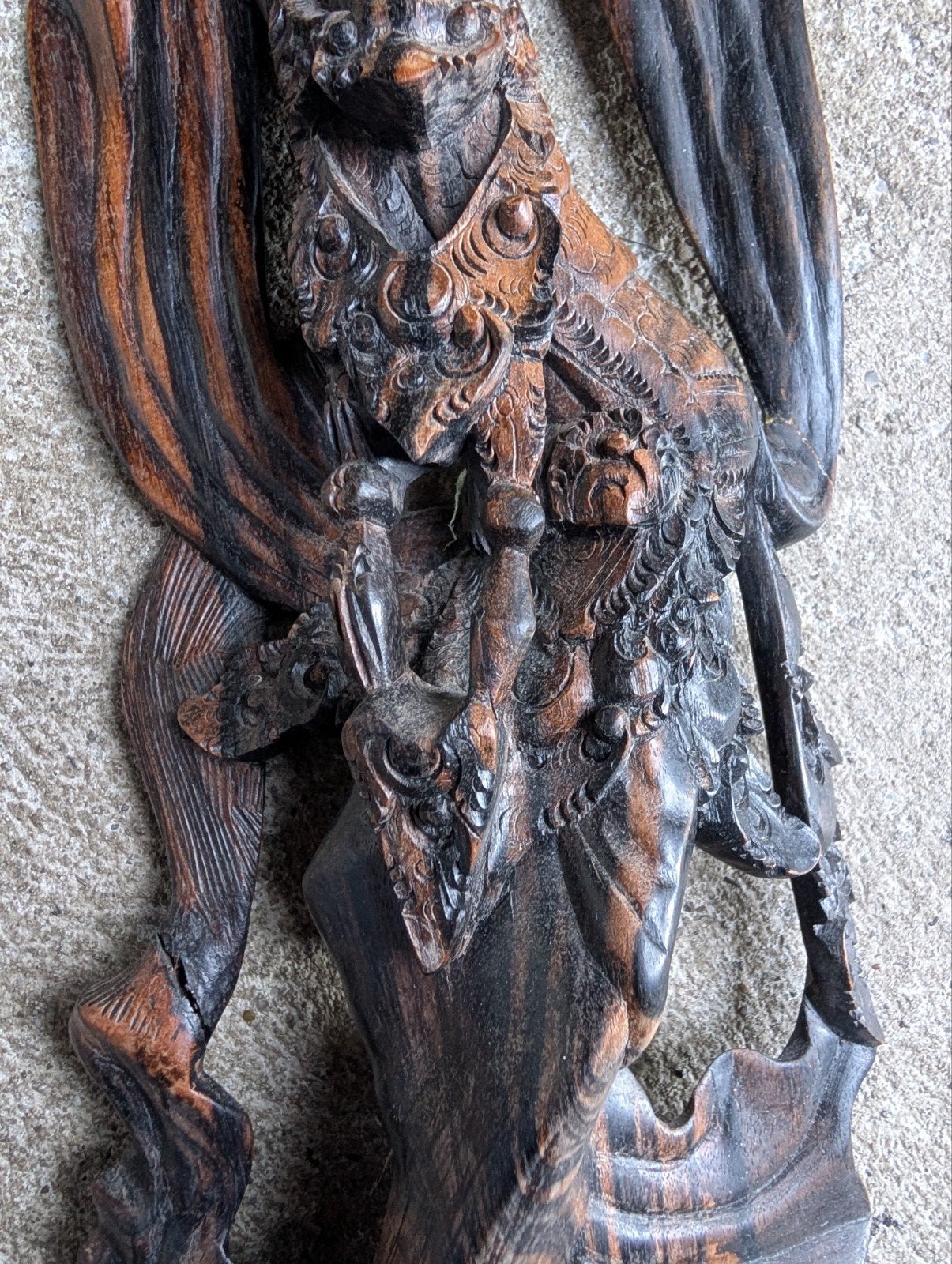 Balinees houtsnijwerk, Handgemaakt, Beeld, Hout, Bruin