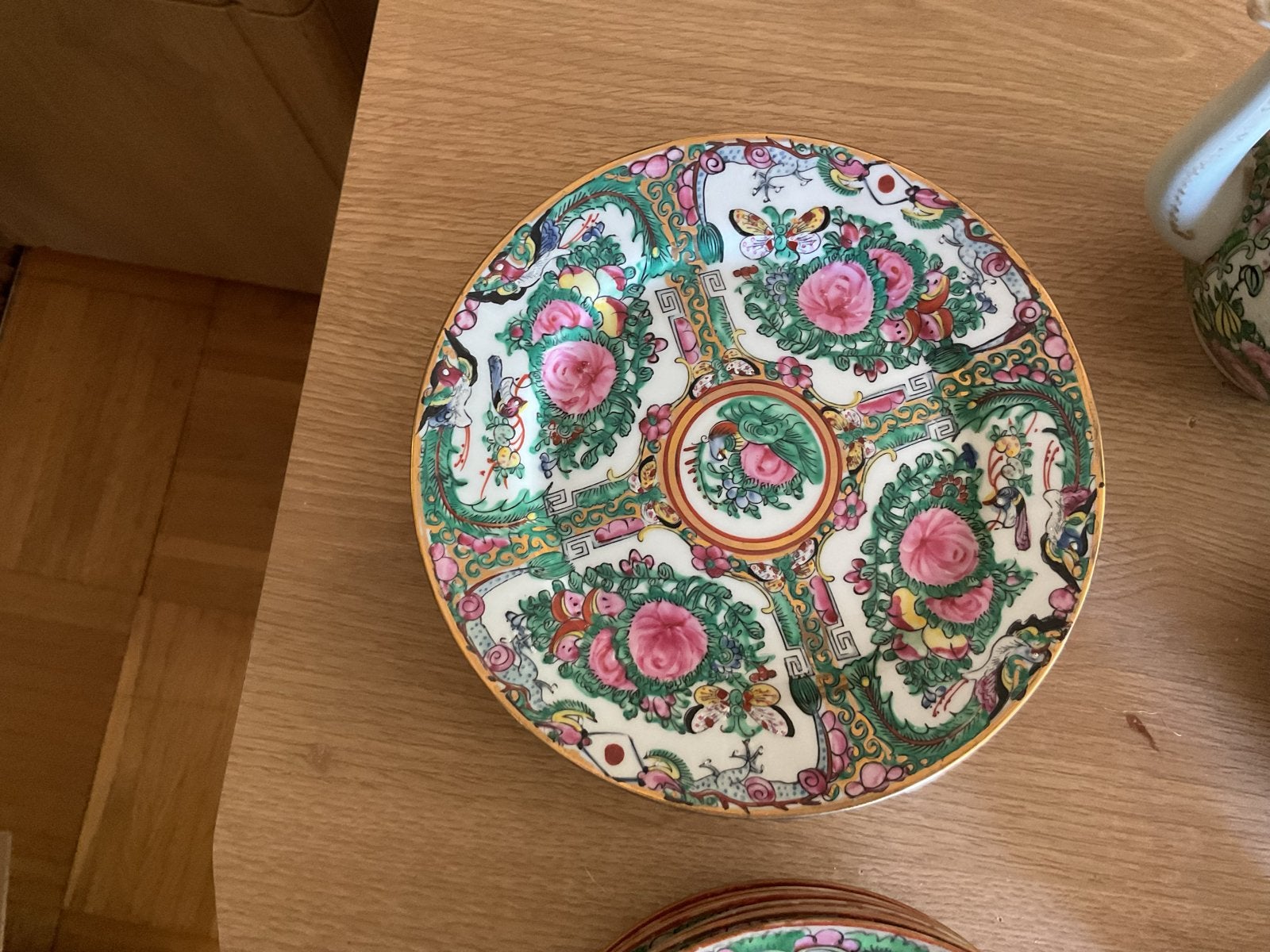 Vintage Chinees porseleinen theeservies - Famille Rose, Ophalen of Verzenden