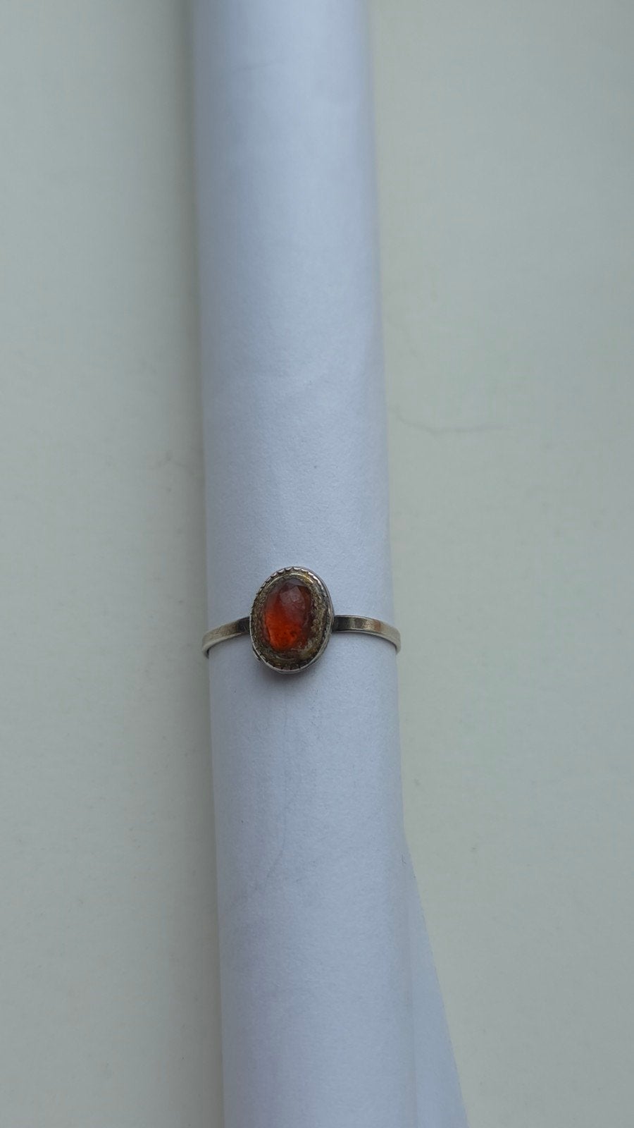 zilveren ring 835 met baltische barnsteen, Ophalen of Verzenden, Zilver, Ring, Met edelsteen