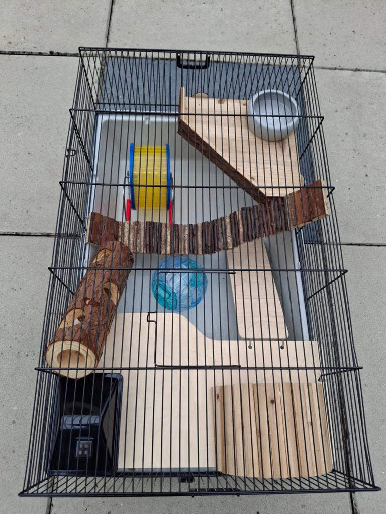Hamsterhok compleet en lekker groot, Dieren en Toebehoren, Ophalen, Hok, Minder dan 60 cm
