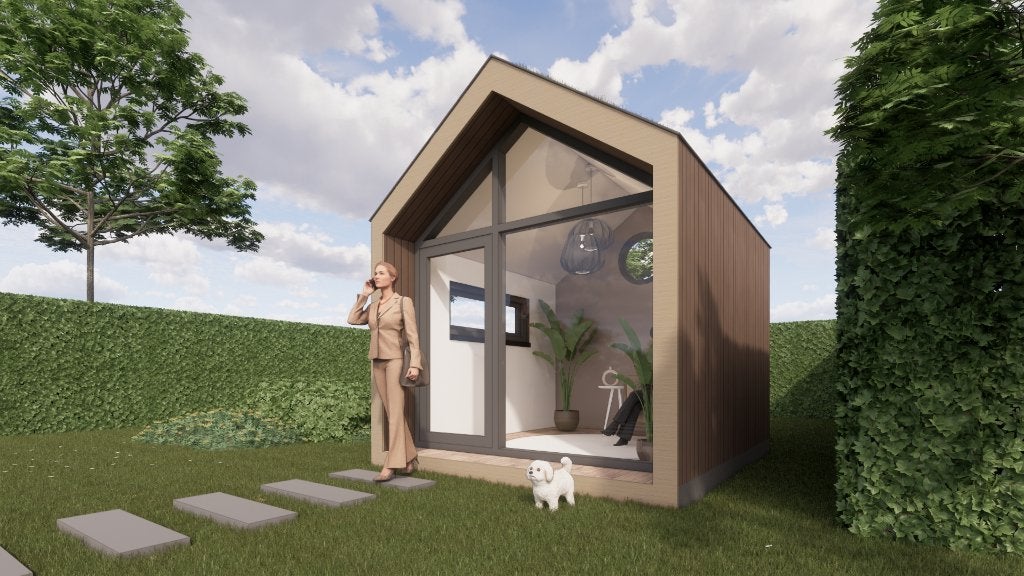 Showmodel Houten prefab Tuinkamer 3x5m - Goed Geïsoleerd, 200 tot 400 cm, 250 tot 500 cm, Blokhut, Nieuw