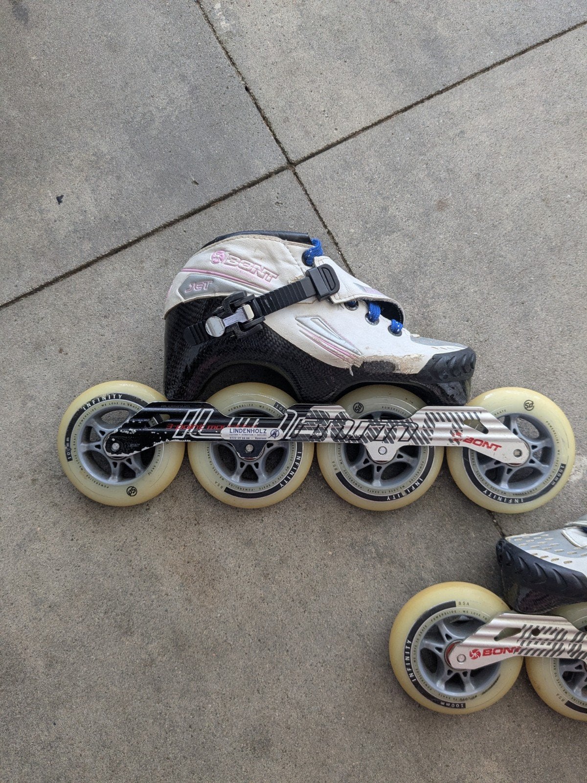 Bont Jet race skeelers schaatjes maat 35, Sport en Fitness, Skeelers, Gebruikt, Ophalen