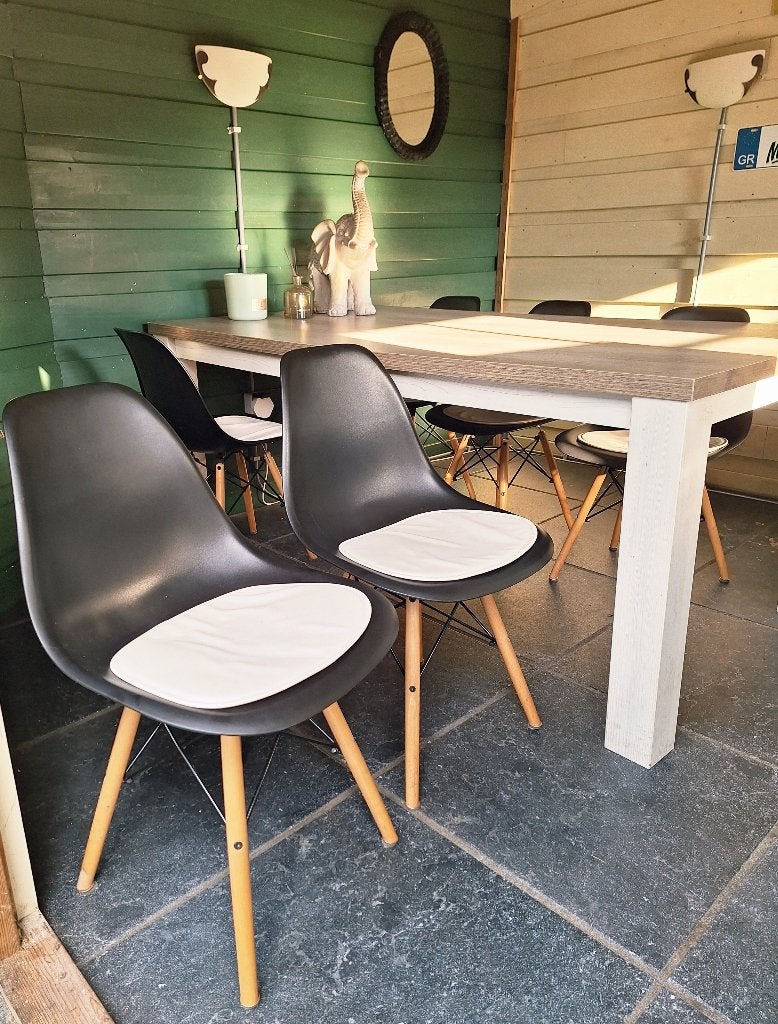 Stoelen 6 stuks, Huis en Inrichting, Ophalen, Kunststof, Gebruikt, Zwart