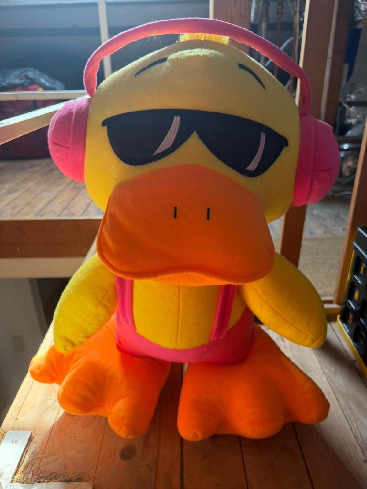 Grote gele knuffel eend, Ophalen, Zo goed als nieuw, Middelgroot (20 tot 80 cm), Eend