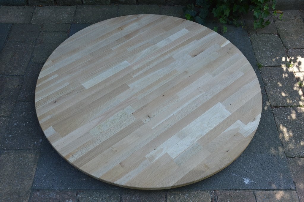 houten tafelblad van Woood in doos type Tablo Ø122cm eiken, Ophalen, Eiken, Overige typen, Nieuw