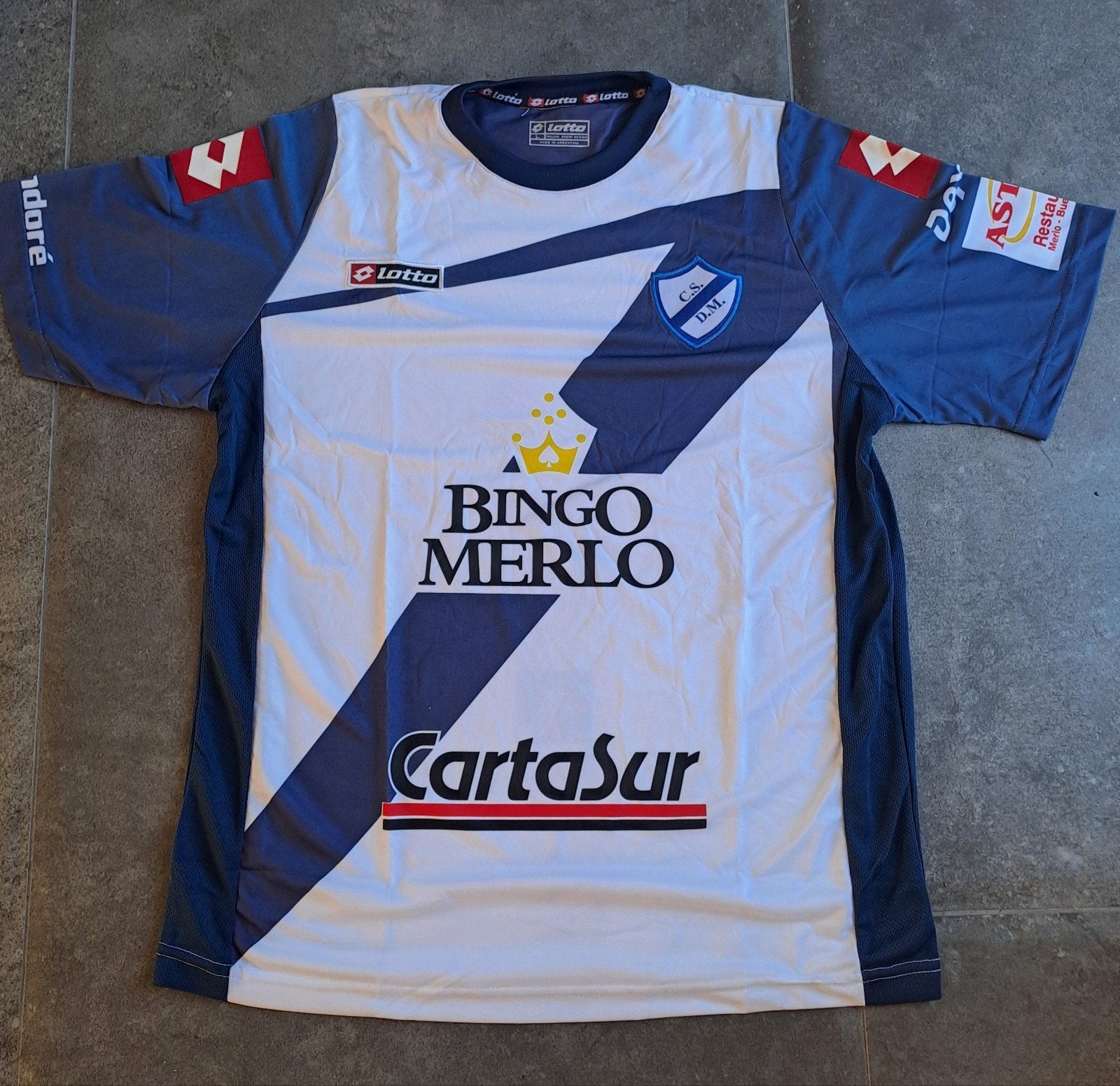 Deportivo Merlot shirt L Argentinië, Sport en Fitness, Voetbal, Gebruikt, Shirt, Maat L, Ophalen of Verzenden