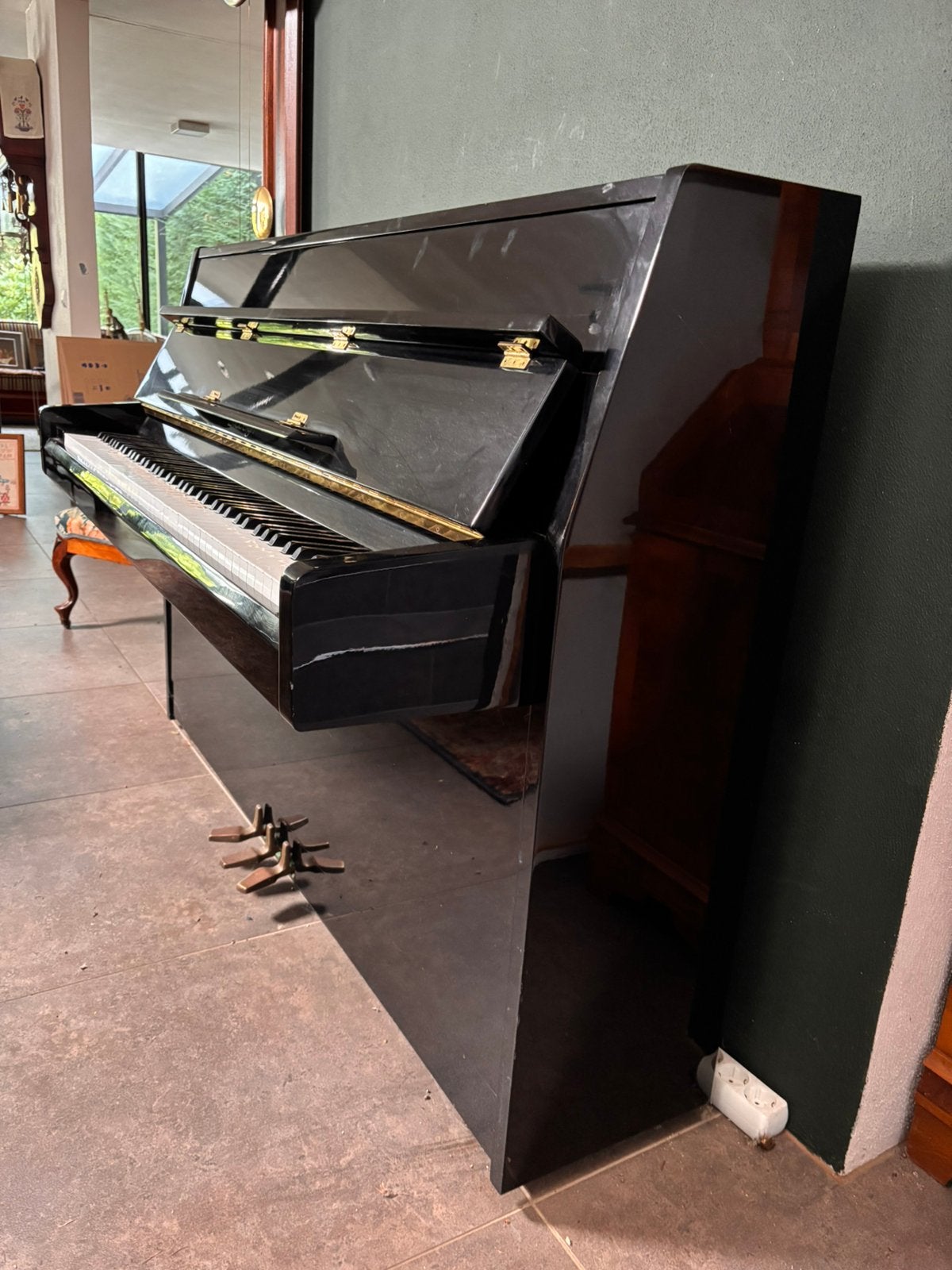Lindbergh piano U820 hoogglans zwart, Ophalen, Gebruikt, Zwart, Piano
