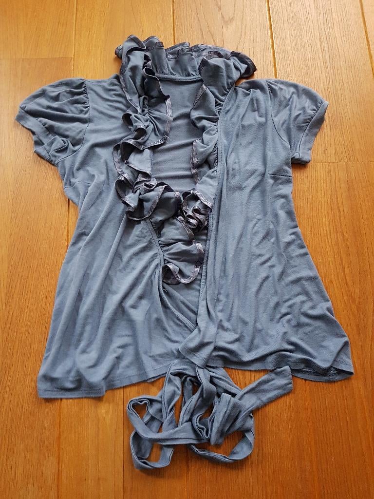 Blauw wikkelvestje, maat S, Kleding | Dames, Truien en Vesten, Ophalen of Verzenden, Nieuw, Maat 36 (S), Blauw