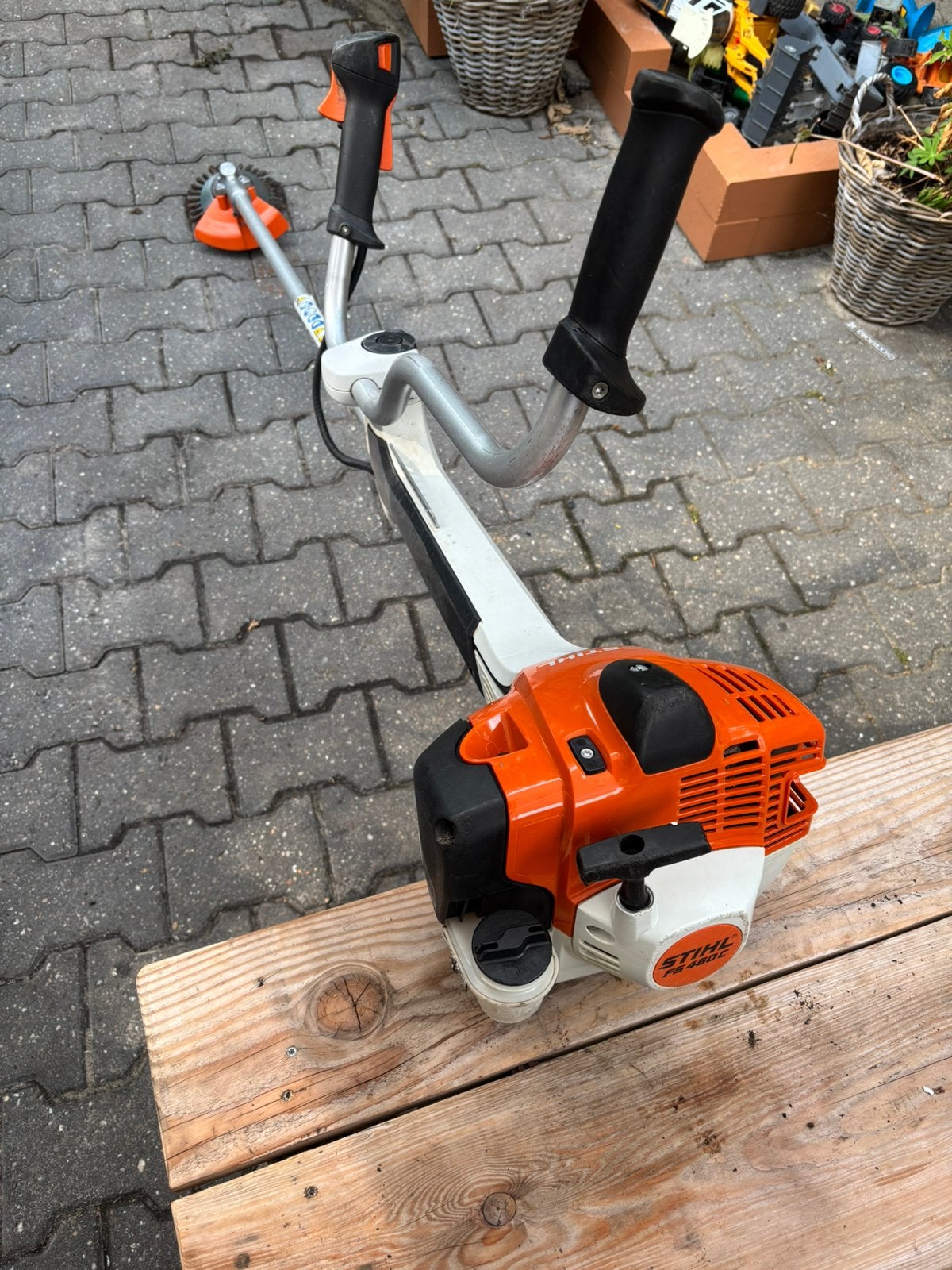Stihl fs460c  bosmaaier  nette staat met onkruidborstel, Tuin en Terras, Ophalen, Zo goed als nieuw, Overige soorten, Husqvarna Dolmar