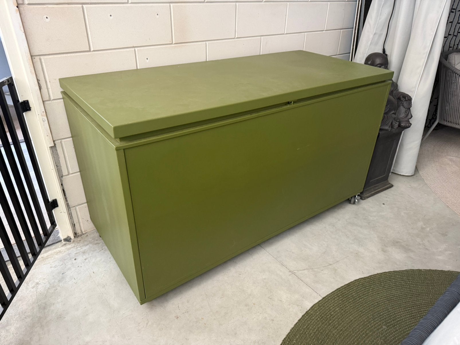 Speciale aluminium kussen opberg box groen, Ophalen, Overige materialen, Overige typen, Nieuw