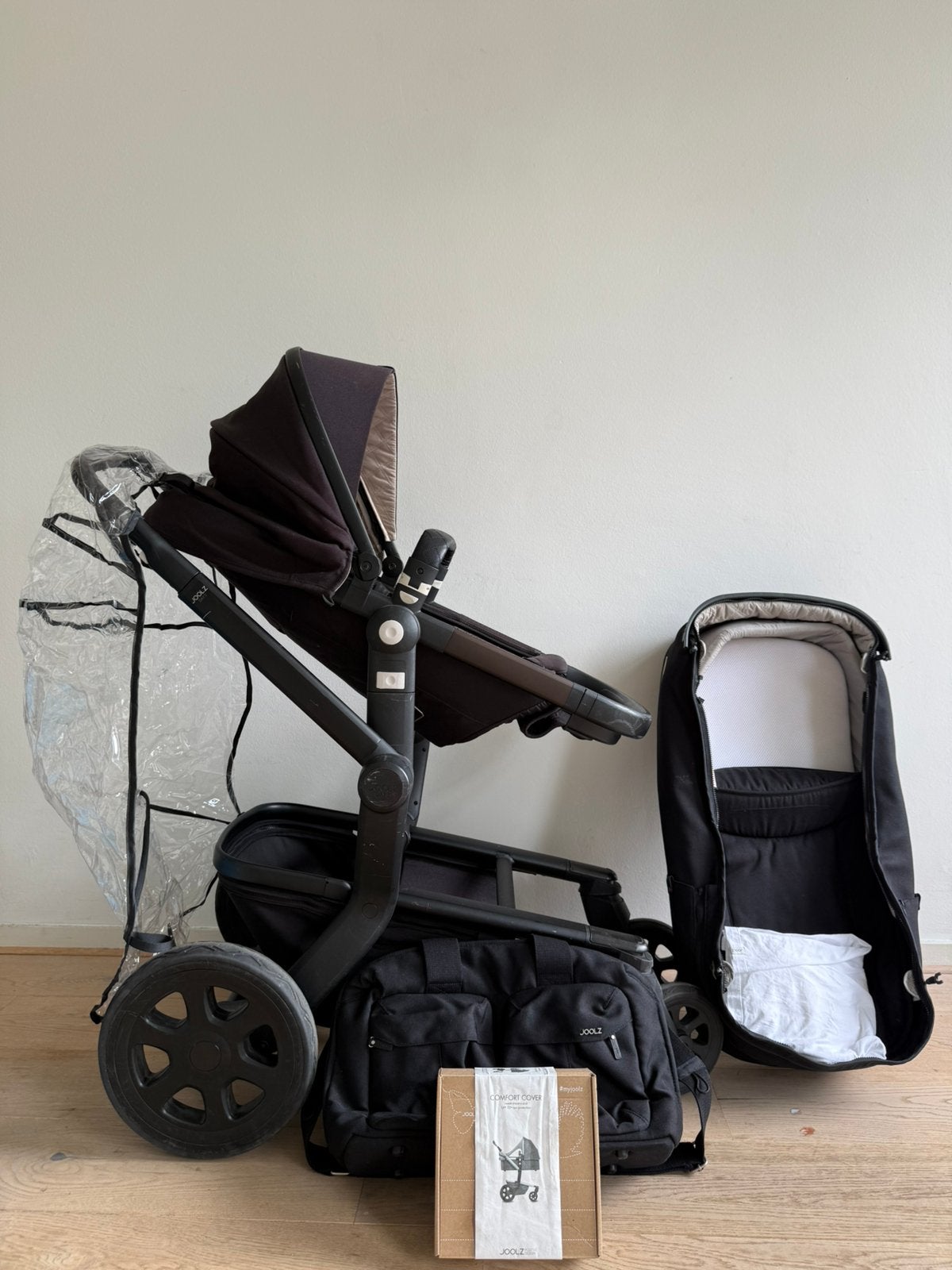 Joolz Day3, Kinderen en Baby's, Kinderwagens en Combinaties, Gebruikt, Kinderwagen, Overige merken, Met reiswieg, Verstelbare duwstang