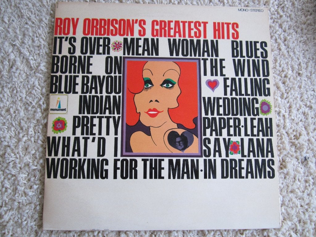 Lp roy orbison/greatest hits/monument/880001/france/ex/ex., LP, Originele persing, Zo goed als nieuw, 12 inch