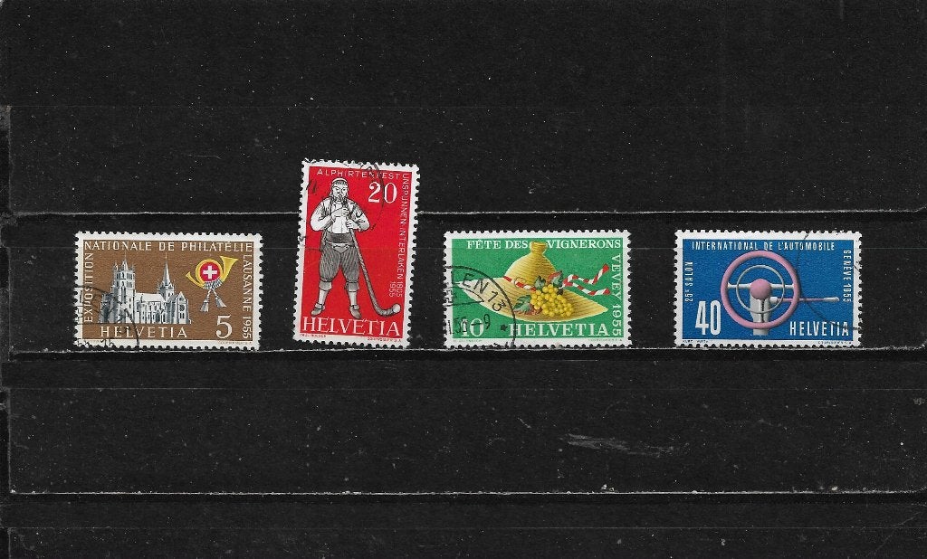 Koopje  Zwitserland  michel nr  607 t/m 610  Gestempeld, Verzenden, Gestempeld