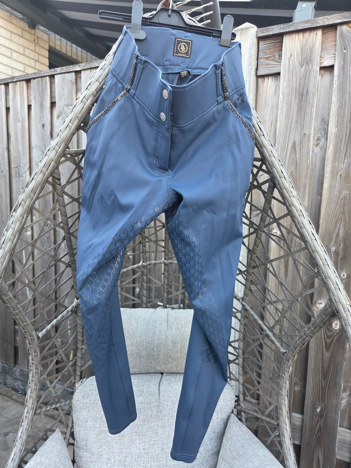 Paardrijbroek dames maat 36, Blauw, Dressuur, BR, Zo goed als nieuw