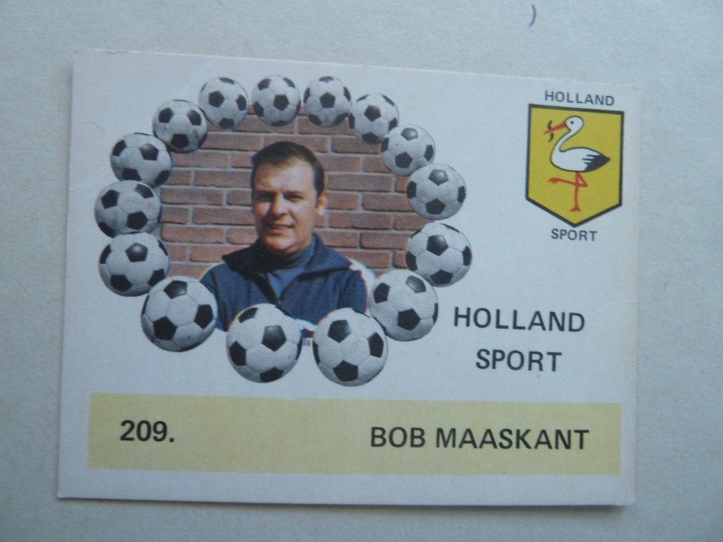Monty 1970 kaartje  Nr 209   Bob.Maaskant  Holland Sport, Verzamelen, Ophalen of Verzenden, Zo goed als nieuw, Overige binnenlandse clubs