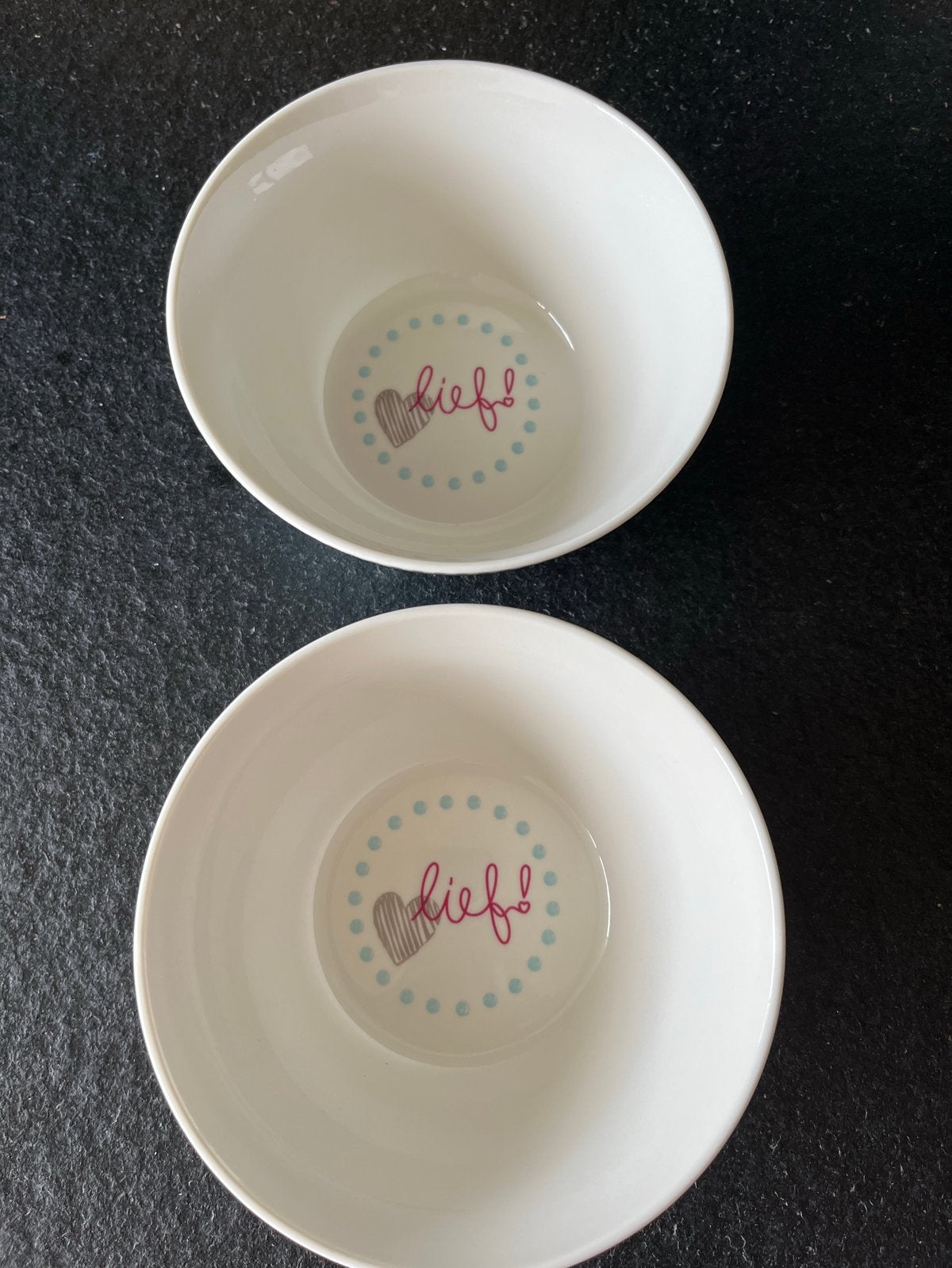2 blauwe schaaltjes van Lief!, Keramiek, Ophalen of Verzenden, Modern, Blond Amsterdam