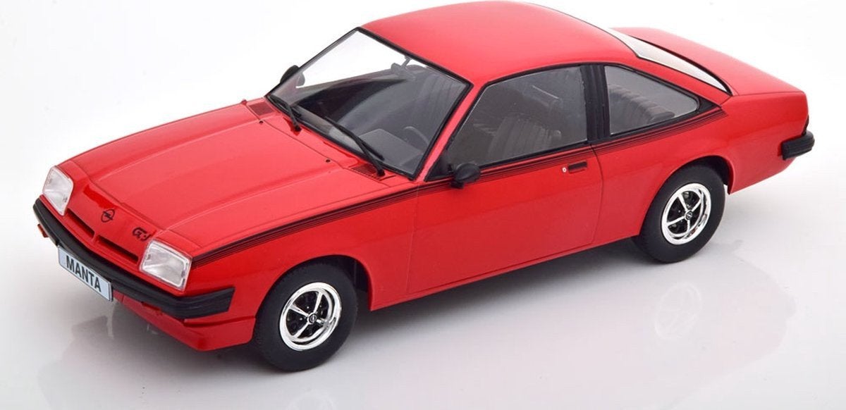 GEZOCHT! 1:18 Opel Manta GT/J rood, Hobby en Vrije tijd, Modelauto's | 1:18, Ophalen of Verzenden, Auto, Overige merken