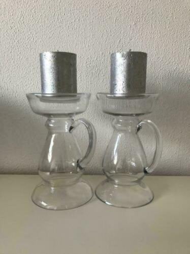 kaarsenstandaard, Ophalen, 26 cm, Kandelaar, Glas