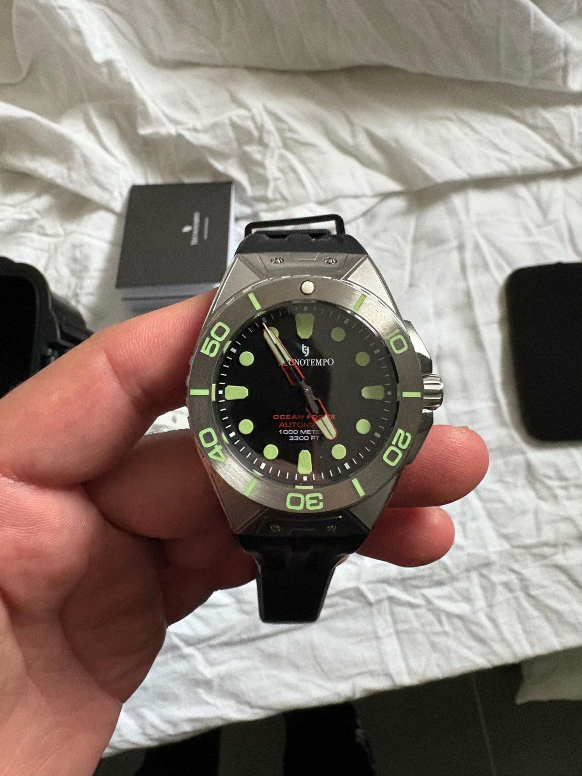 Tecnotempo Ocean Force Diver's 1000m Limited Automaat, Staal, Polshorloge, Overige materialen, Zo goed als nieuw