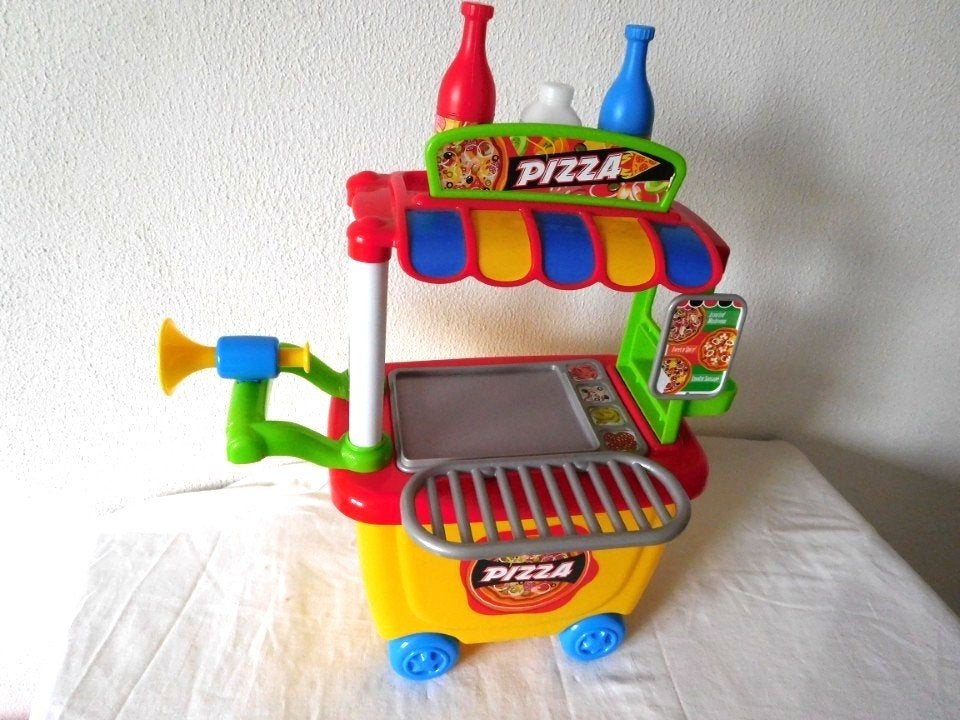 Kinder speelgoed Pizza Wagen bouwpakket, €2,-, Ophalen, Gebruikt, Bouwen