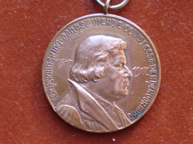 Geen bodemvondst. Draagpenning.  Maarten Luther. 1917., Ophalen of Verzenden, Overige materialen, Nederland