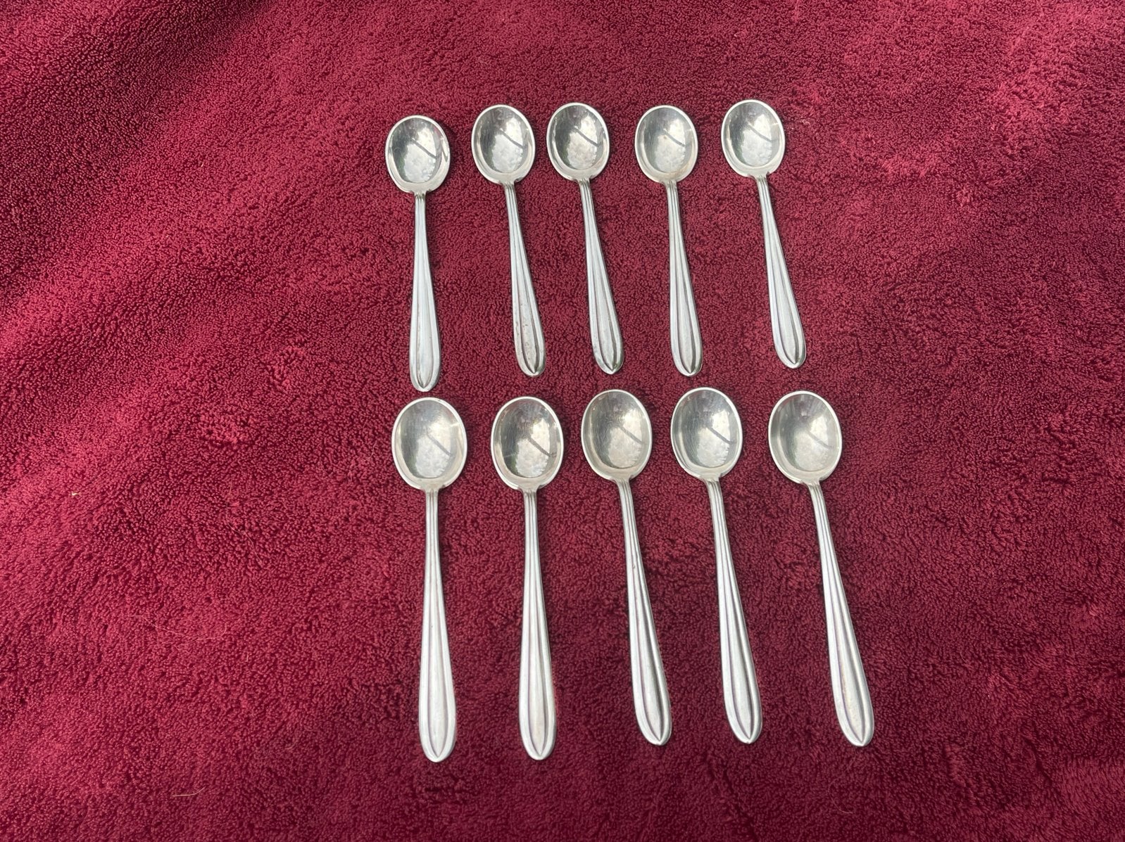 10 verzilverde theelepeltjes Keltum P2/Puntfilet, ca 11 cm, Antiek en Kunst, Antiek | Bestek, Ophalen of Verzenden