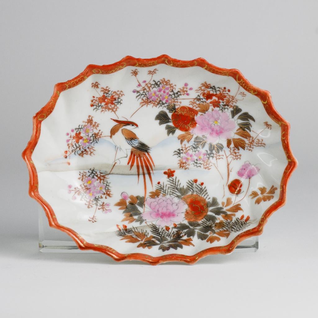 Japans porseleinen Meiji Kutani schaaltje, Ophalen of Verzenden