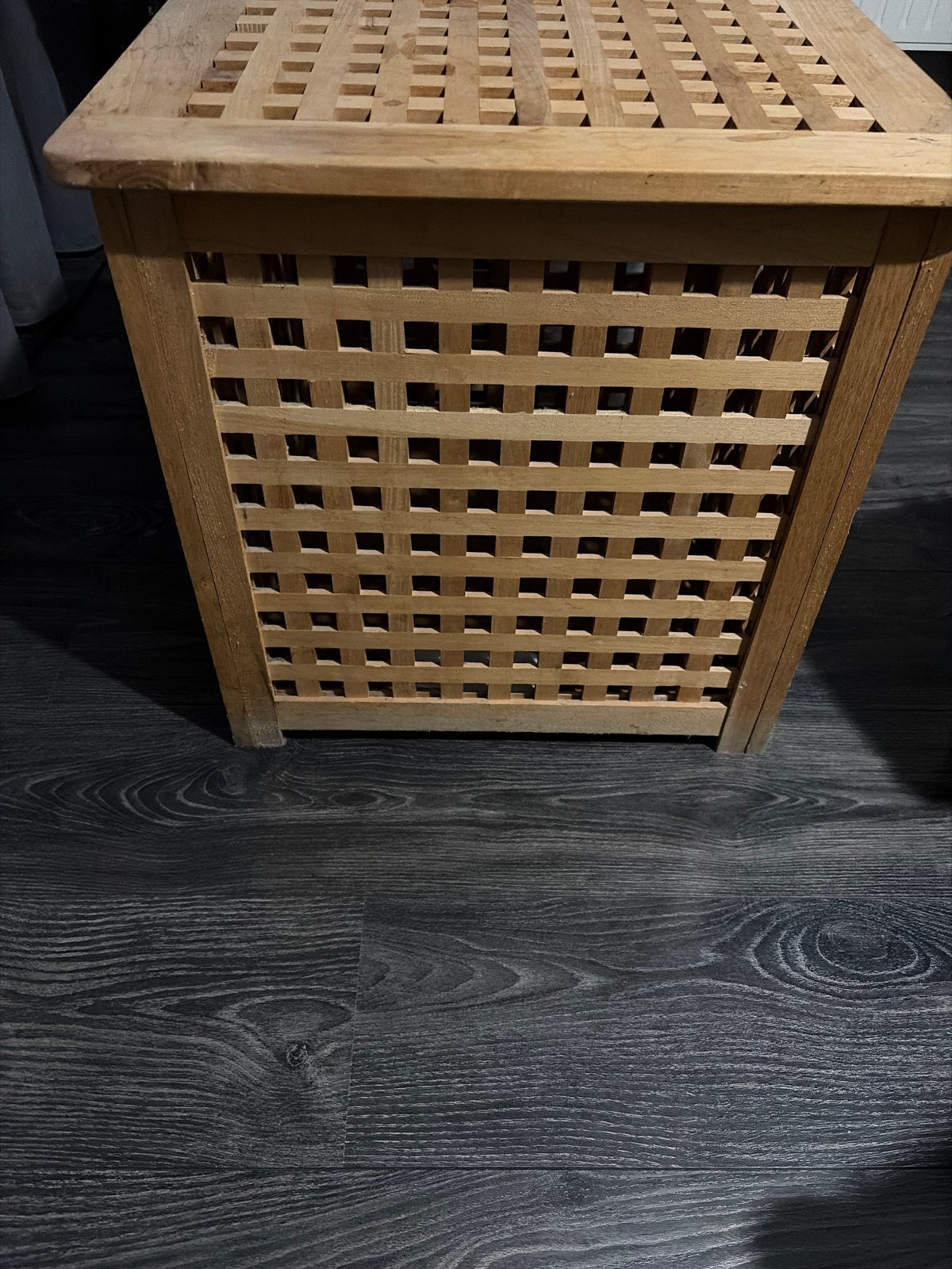 Ikea opberg tafel teakhout, Minder dan 55 cm, Gebruikt, Vierkant, Modern
