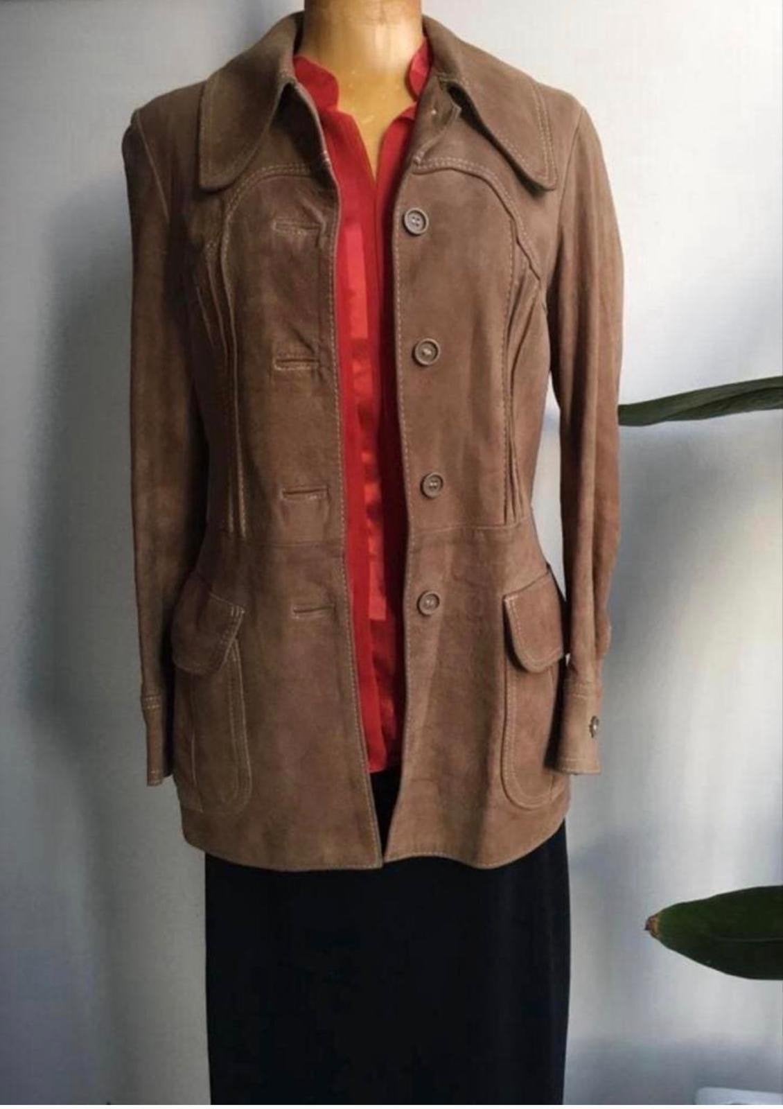 Prachtig vintage suède jasje Maat 36-38 Luxe Handwerk, Kleding | Dames, Jassen | Zomer, Ophalen, Zo goed als nieuw, Maat 36 (S)