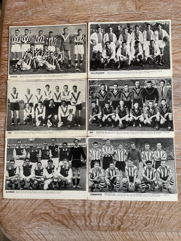 OUDE COMPETITIE en NEDERLANDS ELFTAL FOTO`S uit 1956, Verzamelen, Ophalen of Verzenden, Zo goed als nieuw, Overige binnenlandse clubs