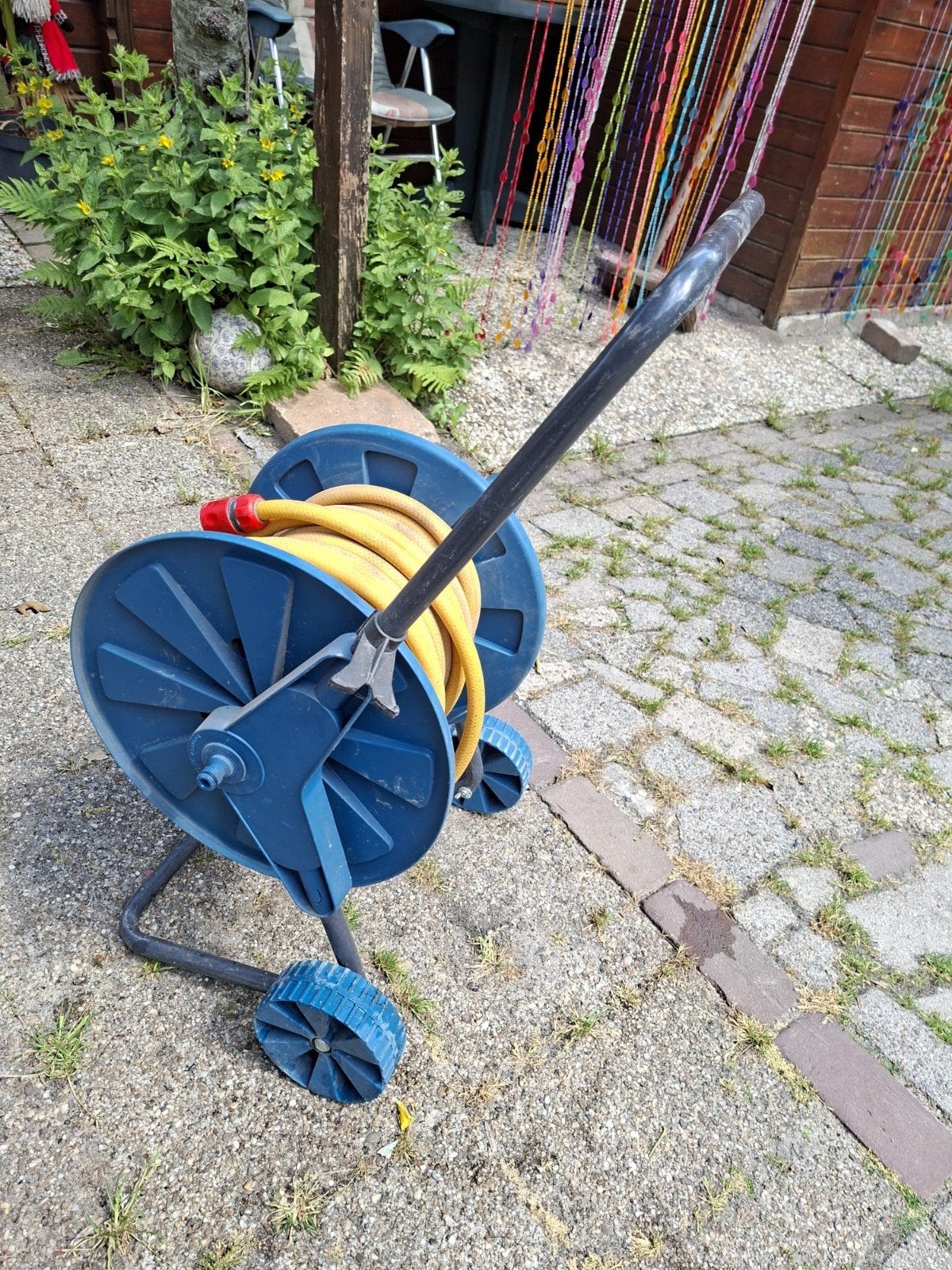 Tuinslanghaspel met slang - Uniflex, Tuin en Terras, Ophalen, Gebruikt, Tuinslanghaspel