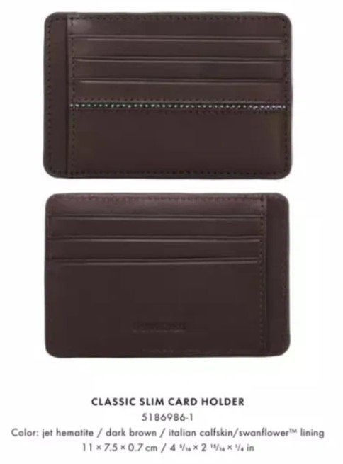 Swarovski 518696-1 Slim Card Holder – leren pasjeshouder, Overige merken, Bruin, Nieuw, Ophalen of Verzenden