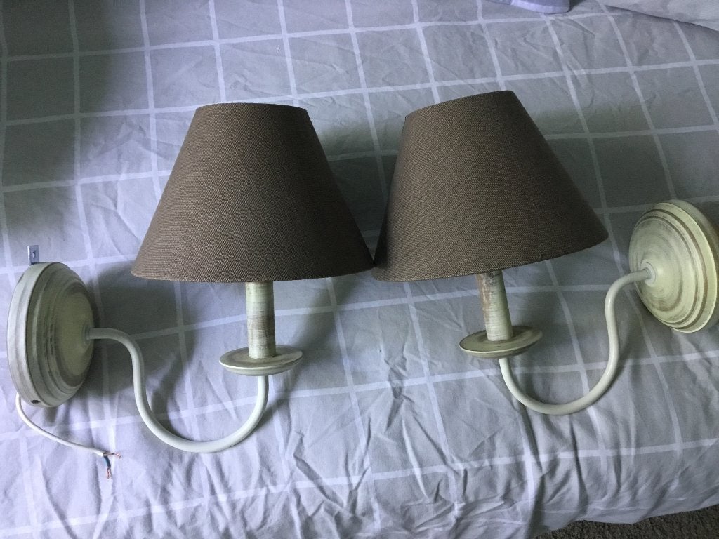Wandlampjes landelijk, Ophalen, Zo goed als nieuw, Wandlamp, Bruin