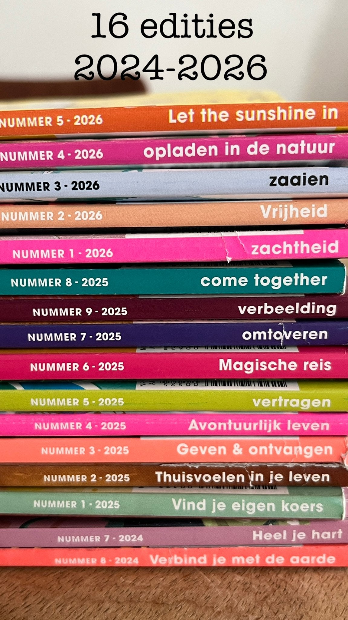 Happinez tijdschriften collectie 2024-2026 + specials, Ophalen of Verzenden, Gelezen, Lichaam en Geest