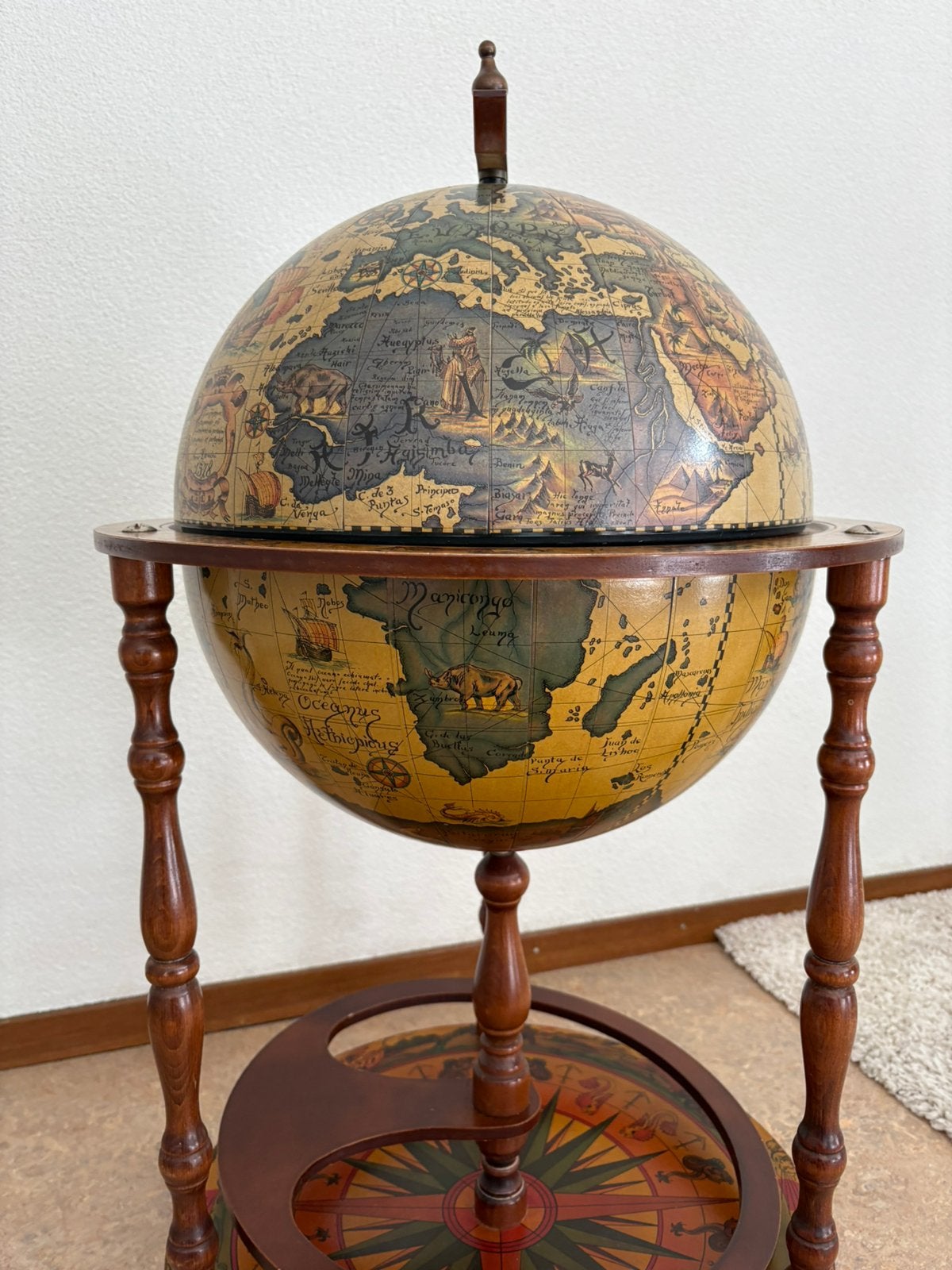 ITALIAANSE bar globe drank wereldbol barglobe globebar, Ophalen, Zo goed als nieuw