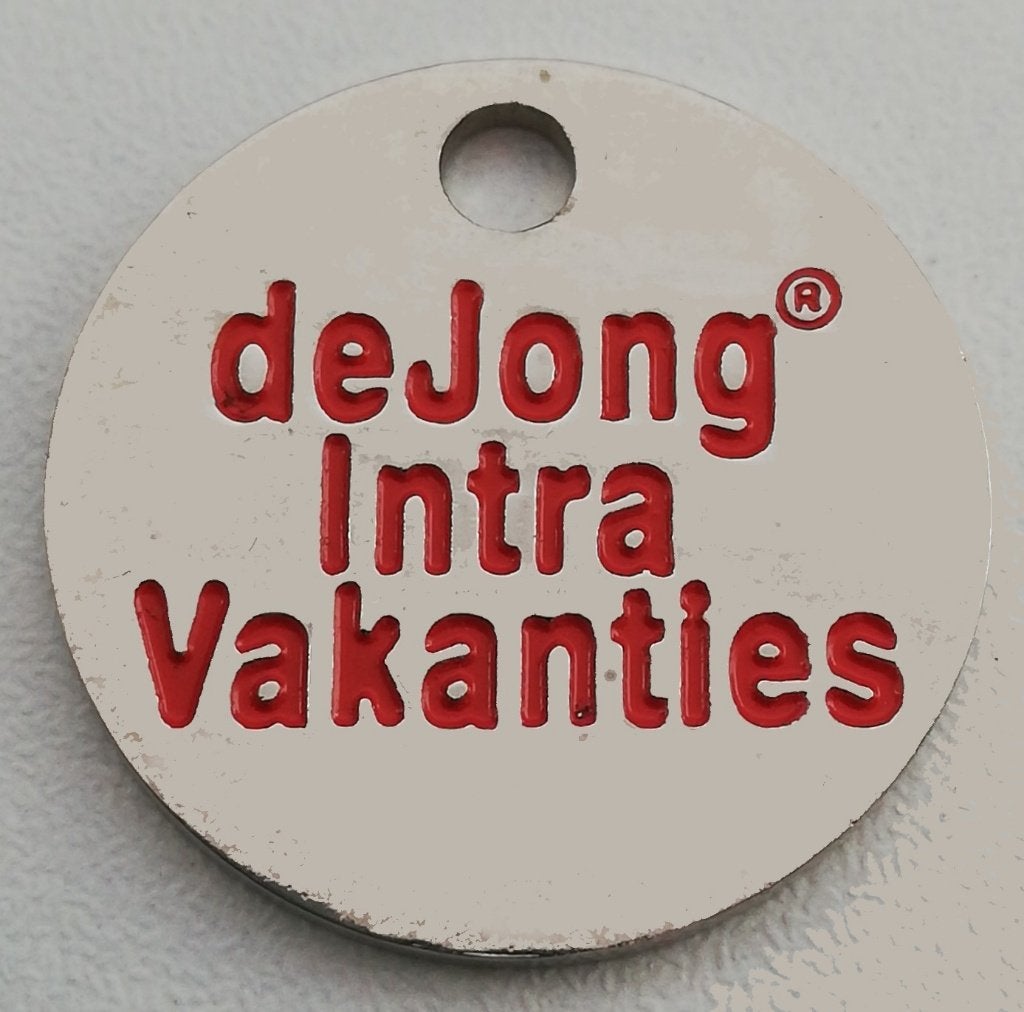 Winkelwagenmuntje Reisorganisatie De Jong Intra Vakanties, Ophalen of Verzenden