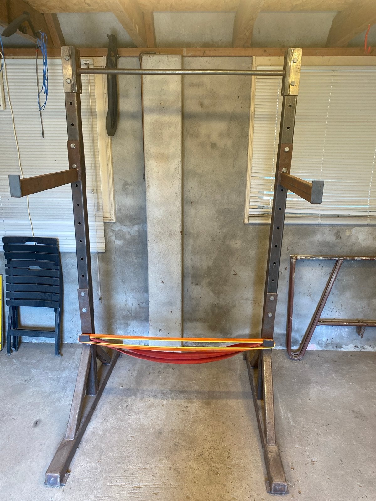 Stevig Squatrek / Power Rack met optrekstang, Ophalen of Verzenden, Gebruikt, Armen, Overige typen