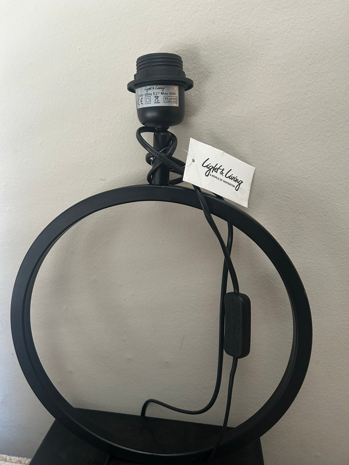 2 nieuwe light en living lampenvoet liva rond zwart, Zwart, Ophalen, Nieuw