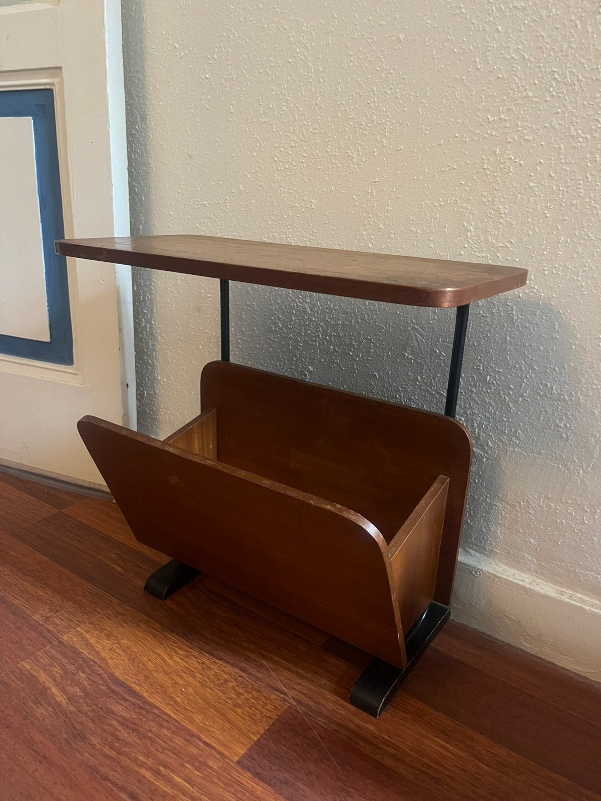 Vintage teak hout lectuurbak opknapper, Ophalen, Gebruikt